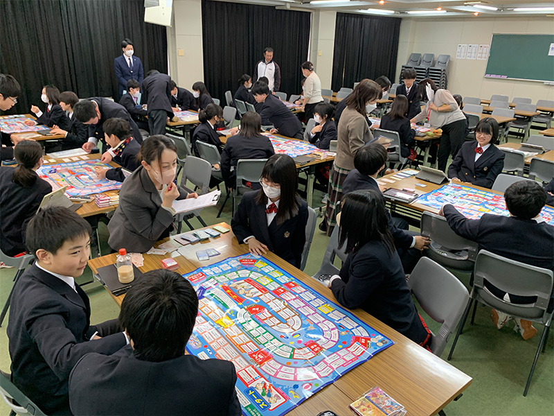 中学校家庭科 出張授業「ライフシミュレーションゲーム」