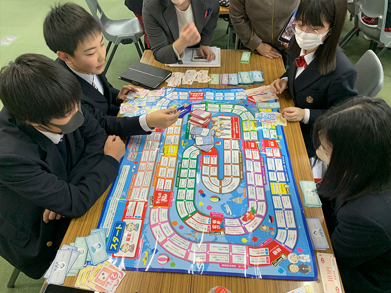 中学校家庭科 出張授業「ライフシミュレーションゲーム」