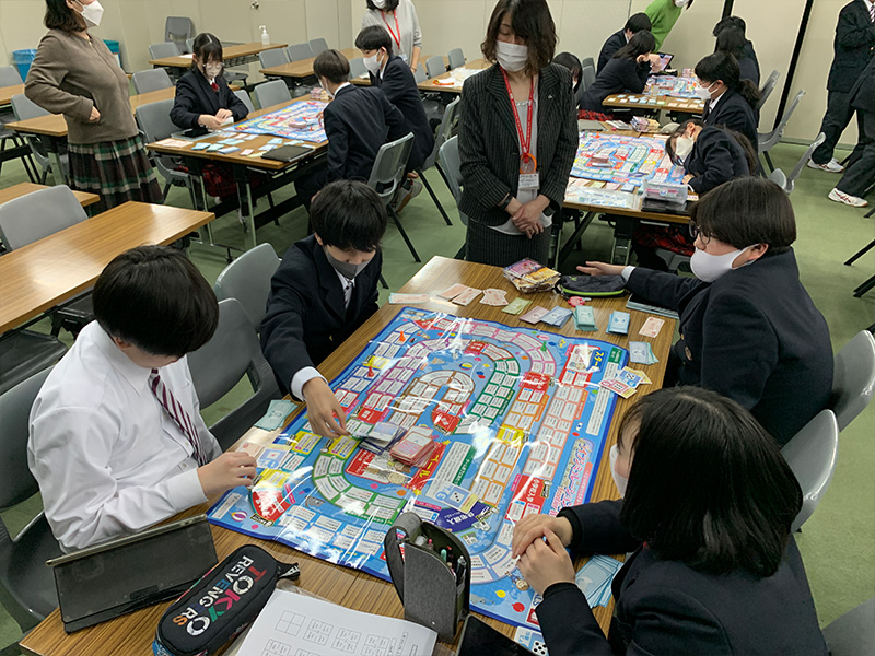 中学校家庭科 出張授業「ライフシミュレーションゲーム」